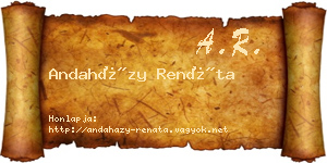Andaházy Renáta névjegykártya